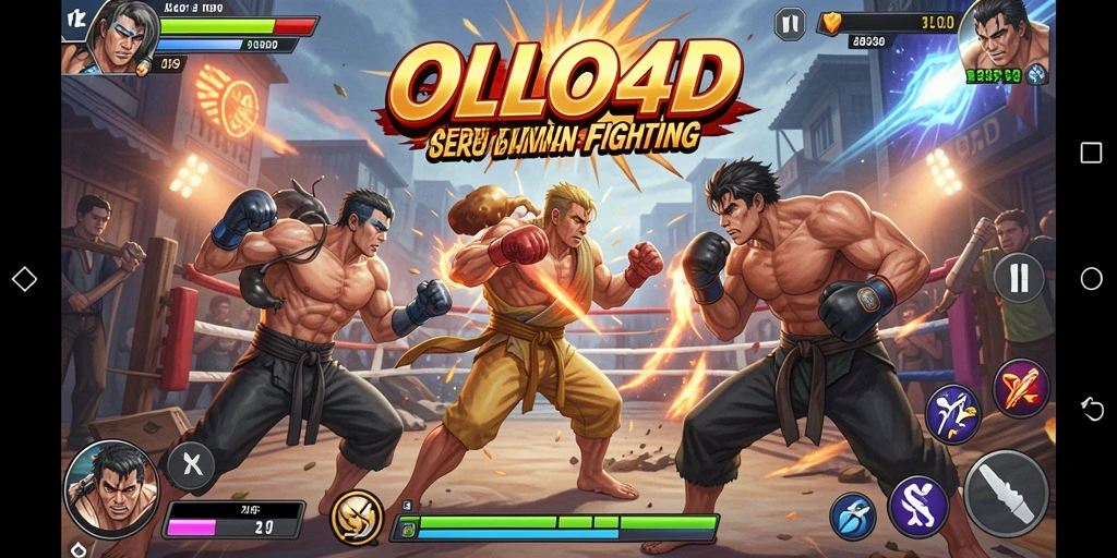 Tampilan gameplay pertarungan seru di OLLO4D.