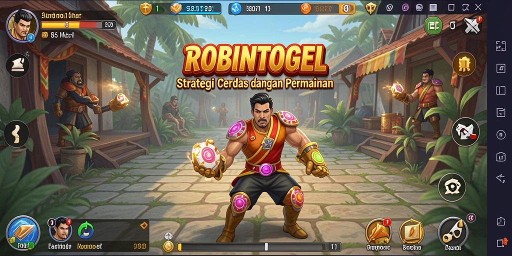Tangkapan layar menunjukkan gameplay strategi yang mendebarkan di ROBINTOGEL.