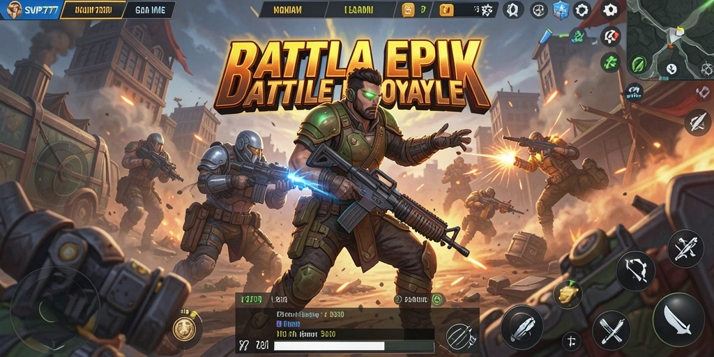 Gameplay seru dan menegangkan di SVIP777 Battle Royale.